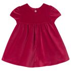 Baby Girls Red Smocked Dress, 2, hi-res
