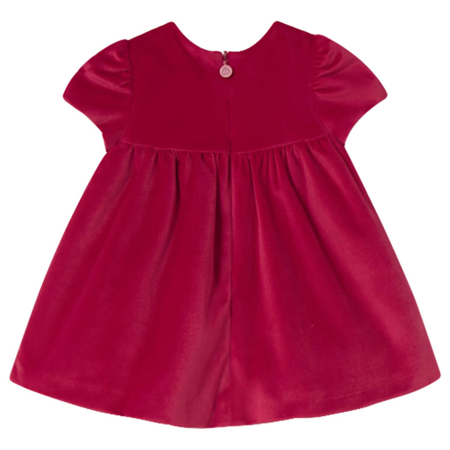 Baby Girls Red Smocked Dress, 2, hi-res