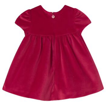 Baby Girls Red Smocked Dress