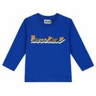 Blue Teddy Logo Long Sleeve Top, 1, hi-res