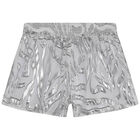Girls White & Silver Shorts, 1, hi-res