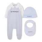 Blue & White Logo Babygrow Gift Set, 2, hi-res