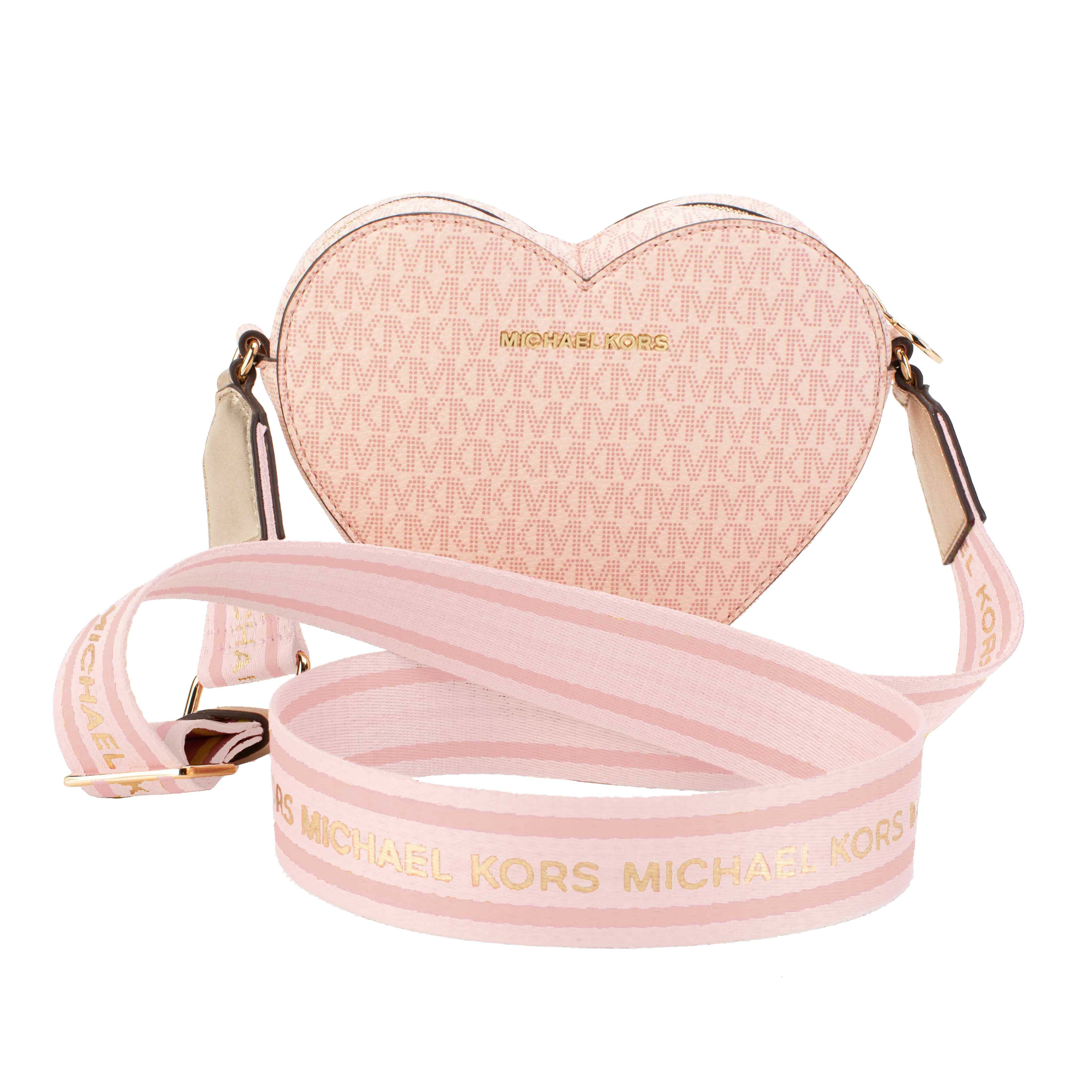 MICHAEL KORS Girls Pink Logo Heart Handbag Junior Couture UK