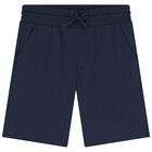 Boys Navy Blue Shorts, 4, hi-res