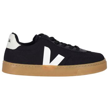 Black Logo Canvas Trainers