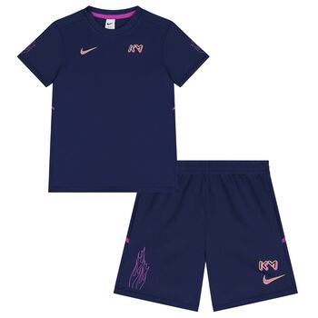 Boys Blue Mbappé Logo Shorts Set
