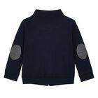 Boys Navy Blue Zip Up Top, 1, hi-res