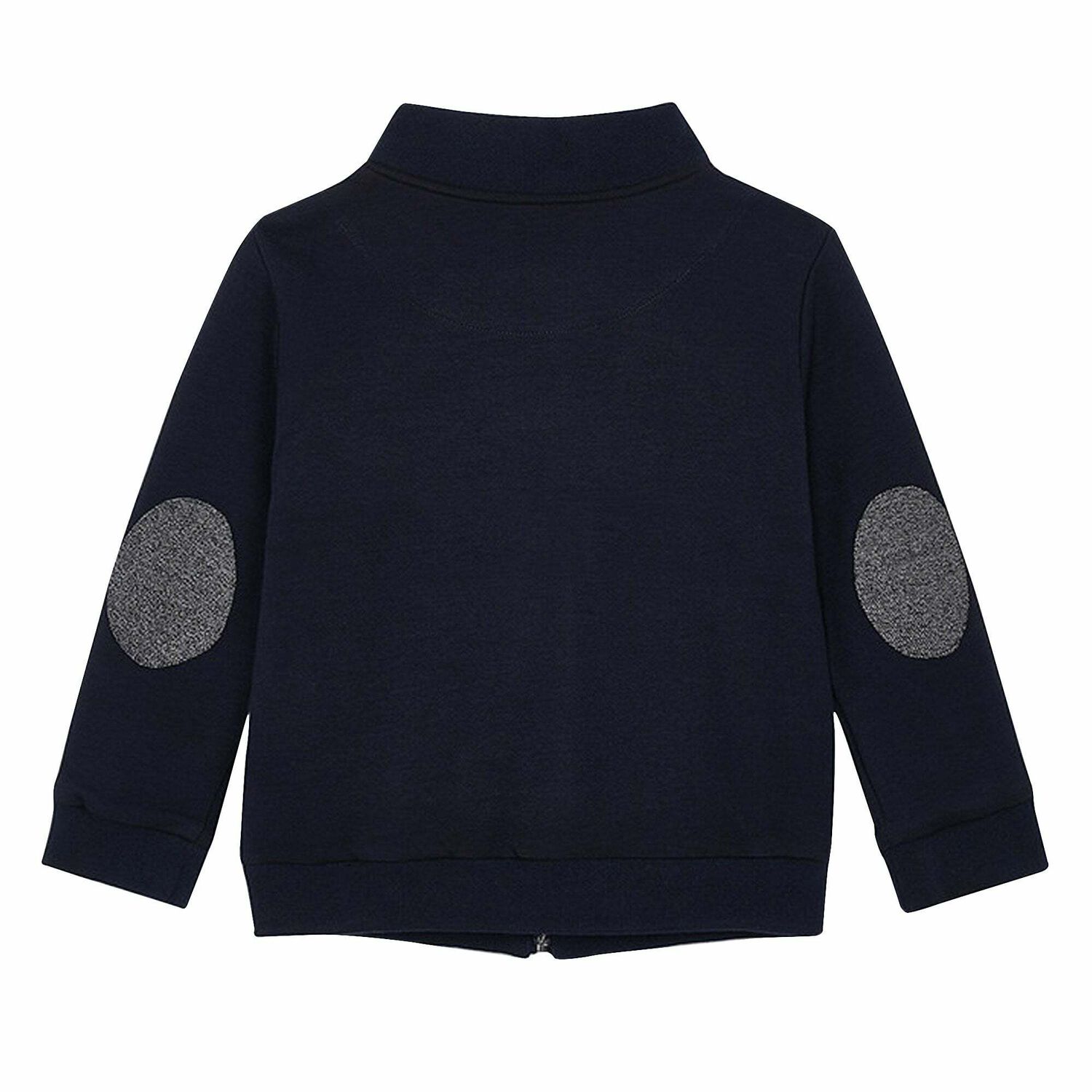 Boys Navy Blue Zip Up Top, 1, hi-res