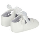 Baby Girls White Bow Pre Walker Shoes, 1, hi-res