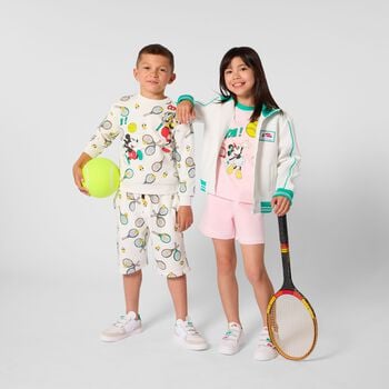 Girls Pink Stitched Print Shorts