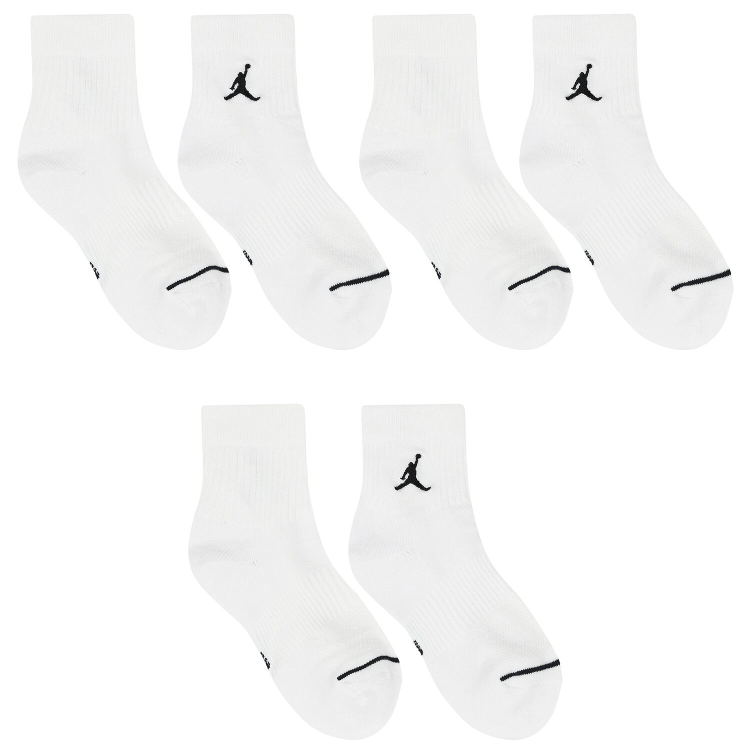 White Jordan Logo Socks ( 3-Pack ), 2, hi-res