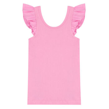 Girls Pink Ruffled Top