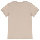 Boys Beige Logo T-Shirt, 2, hi-res