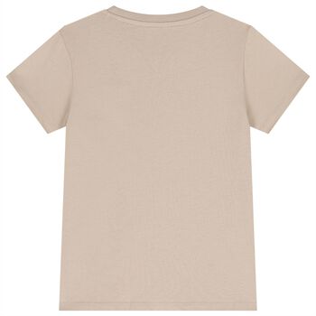 Boys Beige Logo T-Shirt