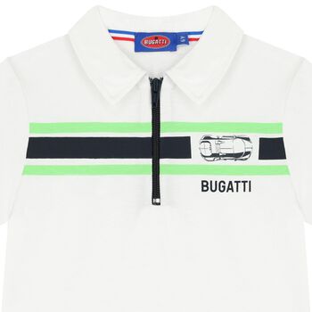 Boys White Logo Polo Shirt