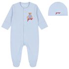 Baby Boys Blue Teddy Bear Logo Babygrow Gift Set, 2, hi-res
