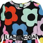 Girls Black Floral Dress, 1, hi-res