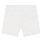 Younger Boys White Shorts, 1, hi-res
