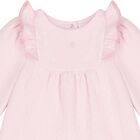 Baby Girls Pink Ruffled Dress, 1, hi-res