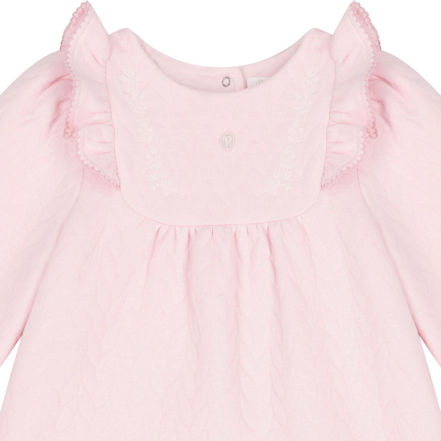 Baby Girls Pink Ruffled Dress, 1, hi-res