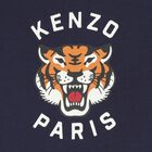 Younger Boys Navy Blue Tiger Logo T-Shirt, 1, hi-res