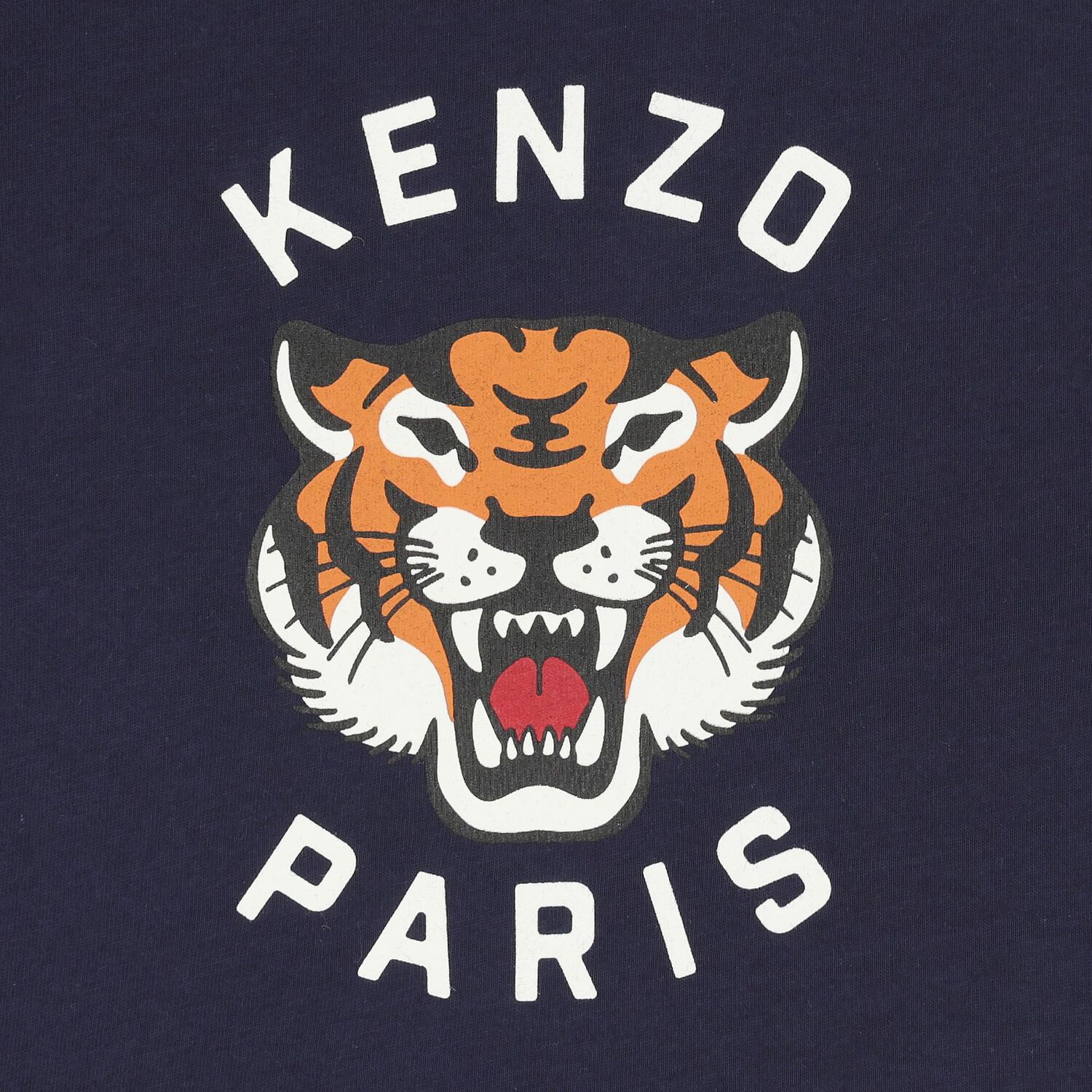 Younger Boys Navy Blue Tiger Logo T-Shirt, 1, hi-res