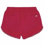 Girls Red Shorts, 4, hi-res