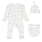 Baby Girls White Babygrow Gift Set (3 Piece), 1, hi-res