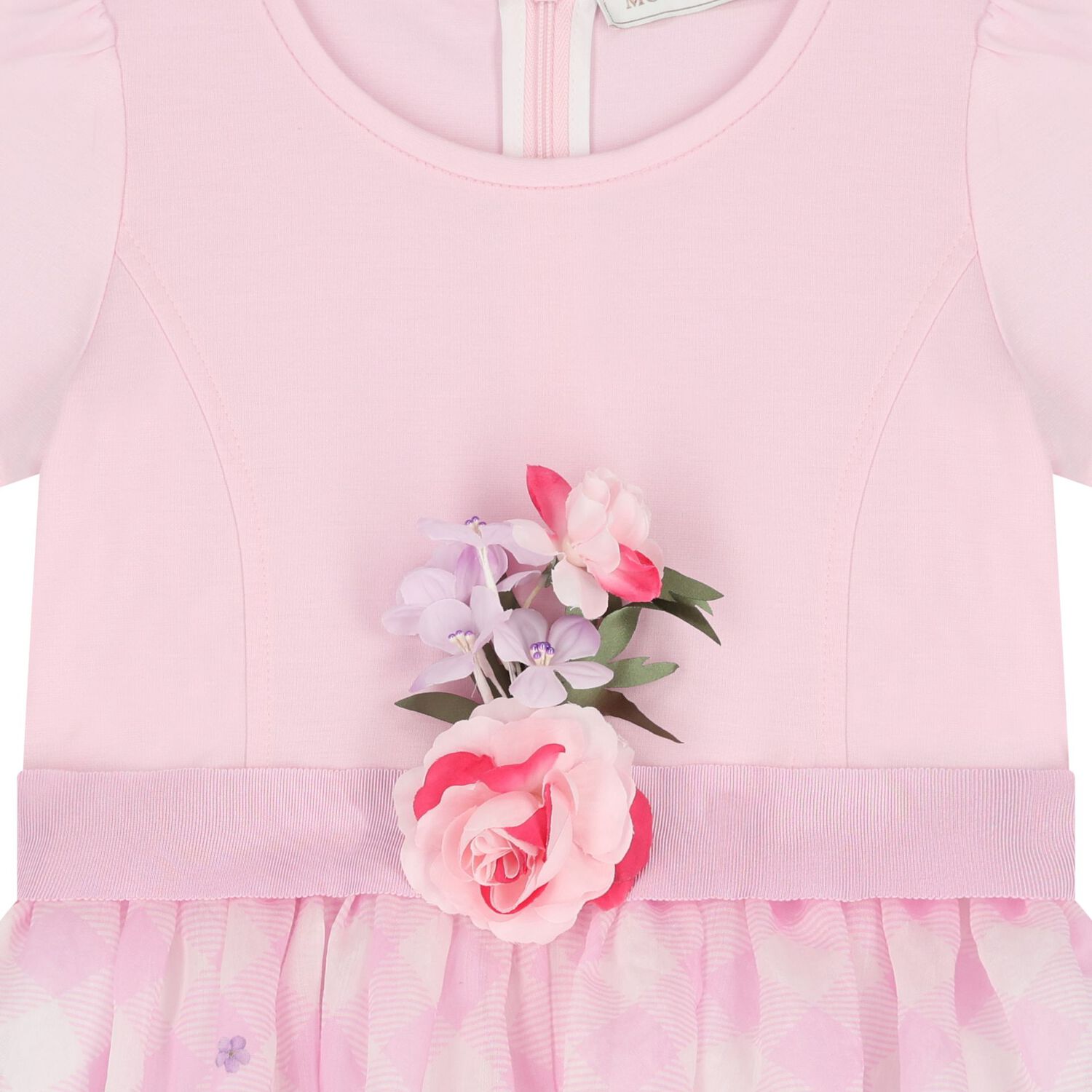 Girls Pink Floral Dress, 1, hi-res