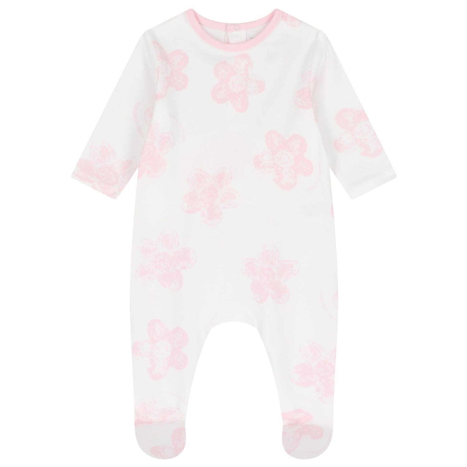 Baby Girls White & Pink Floral Babygrow Gift Set, 1, hi-res