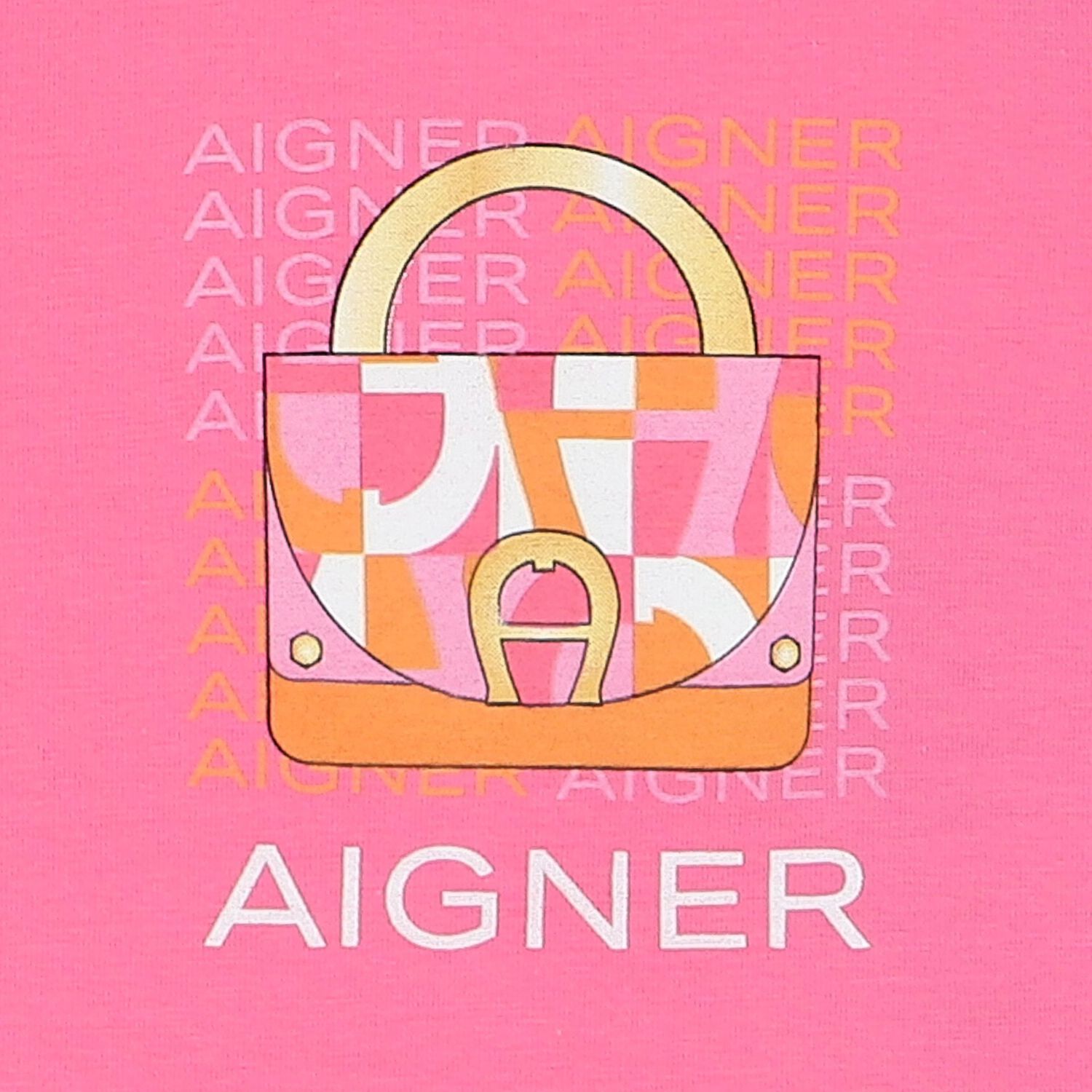 Younger Girls Pink Logo Bag Dress, 2, hi-res