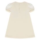 Younger Girls Beige Logo Dress, 1, hi-res