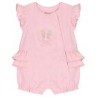 Baby Girls White & Pink Rompers ( 2-Pack ), 1, hi-res