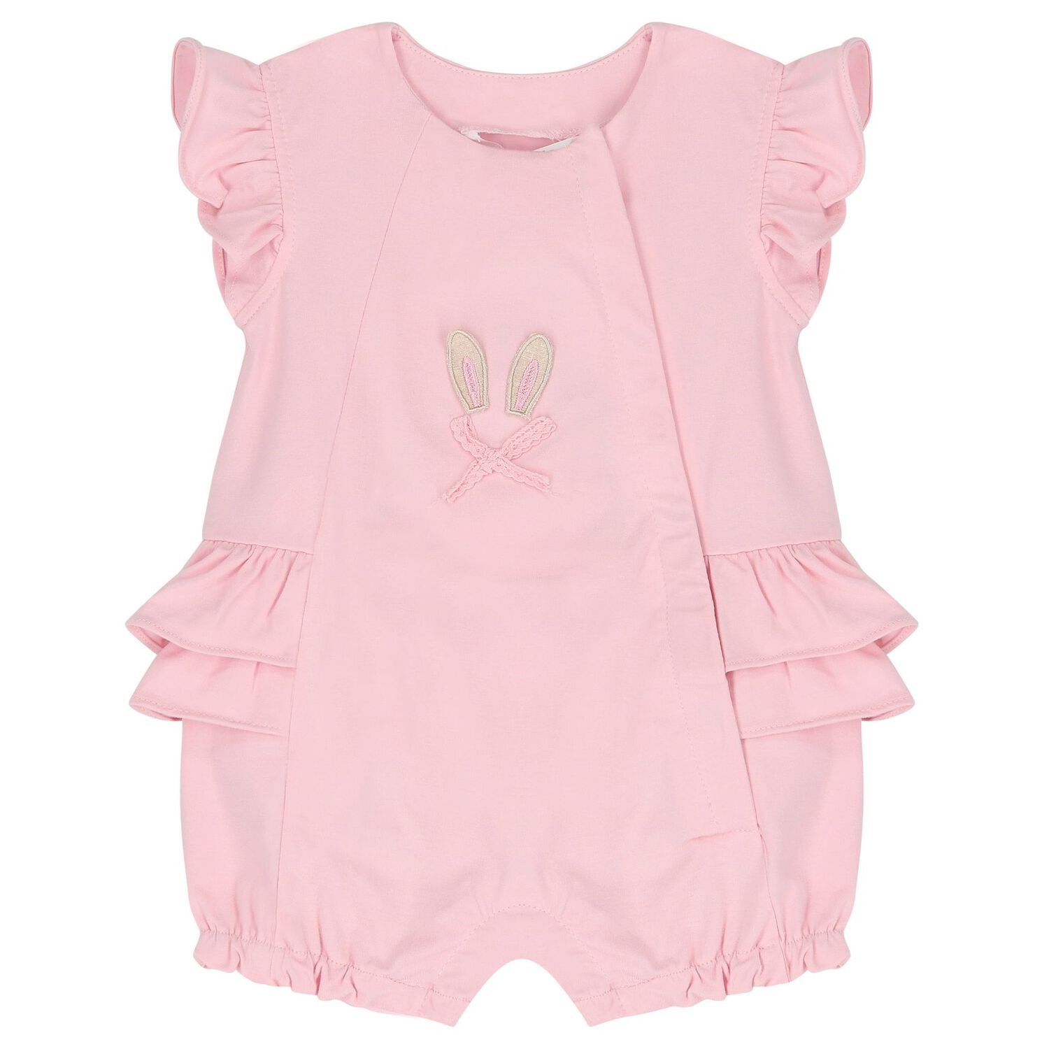 Baby Girls White & Pink Rompers ( 2-Pack ), 1, hi-res