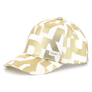 Girls White & Gold Cap