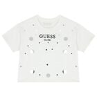Girls White Logo Sequin T-Shirt, 1, hi-res