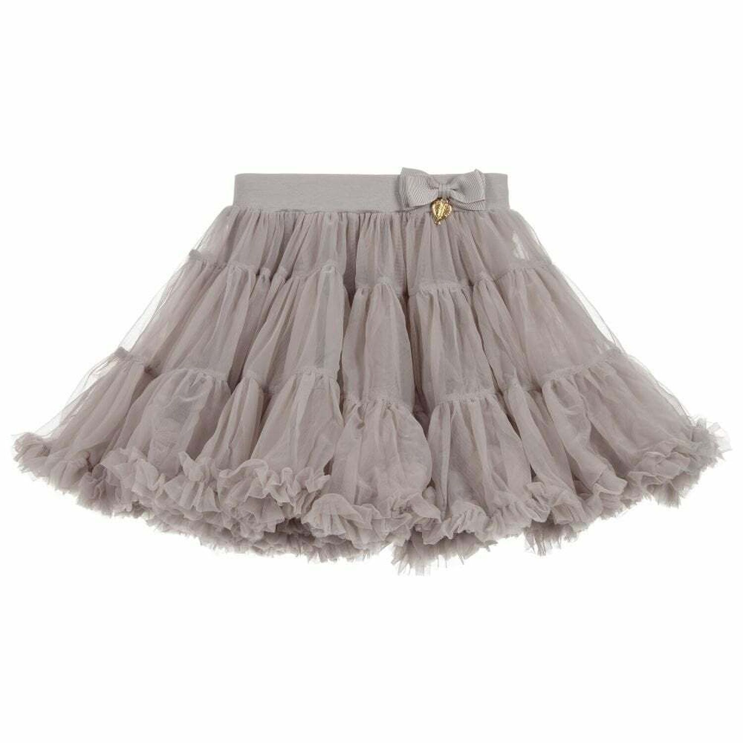 Girls Silver Tulle Tutu Skirt, 2, hi-res