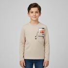 Boys Beige Long Sleeve Top, 2, hi-res