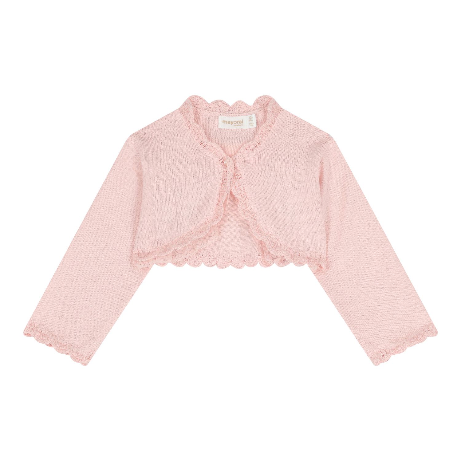 Baby Girls Pink Knitted Cardigan, 2, hi-res