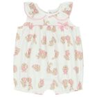 Baby Girls White & Pink Rompers ( 2-Pack ), 1, hi-res