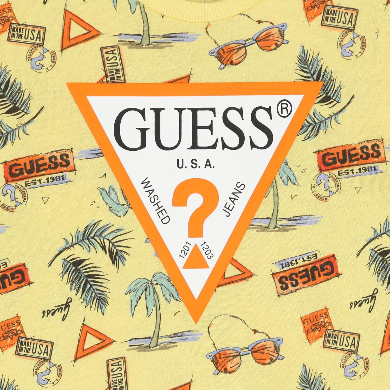 Boys Yellow & Navy Blue Logo Shorts Set, 1, hi-res