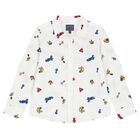 Boys White Logo Shirt, 1, hi-res