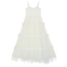 Girls Ivory Floral Tulle Dress, 1, hi-res