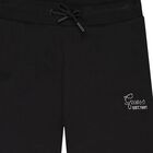 Girls Black Embellished Logo Trousers, 1, hi-res