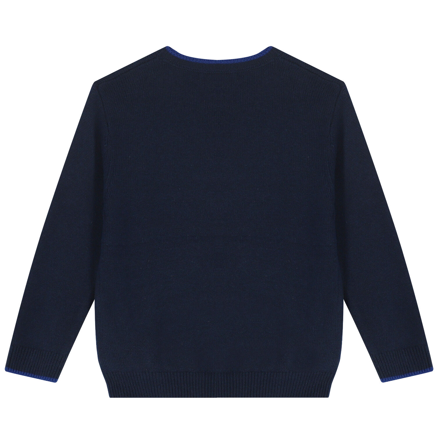 Boys Navy Knitted Sweatshirt, 4, hi-res