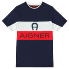 Boys Navy Logo T-Shirt, 1, hi-res