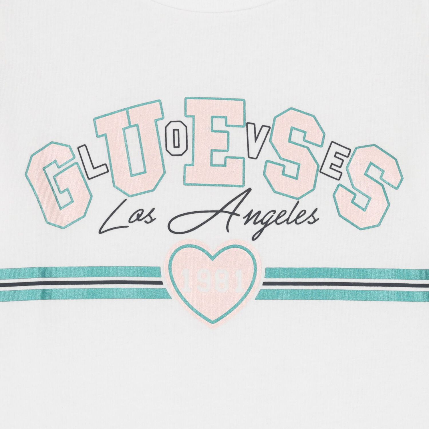 Girls White Logo Long Sleeve Top, 1, hi-res