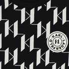 Boys Black & White Logo T-Shirt, 1, hi-res
