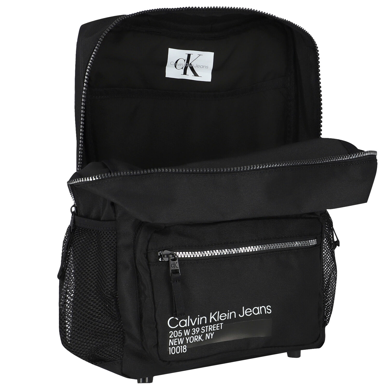 Black Logo Backpack, 1, hi-res