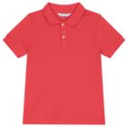 Boys Red Logo Polo Shirt, 5, hi-res